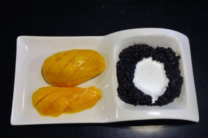 black rice and mango